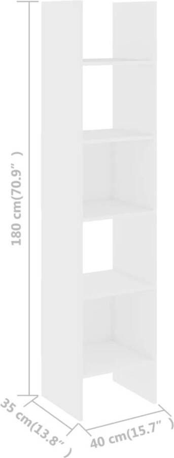VidaXL -Boekenkast-40x35x180-cm-bewerkt-hout-wit - Foto 1