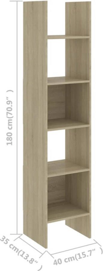 VidaXL -Boekenkast-40x35x180-cm-bewerkt-hout-sonoma-eikenkleurig - Foto 2