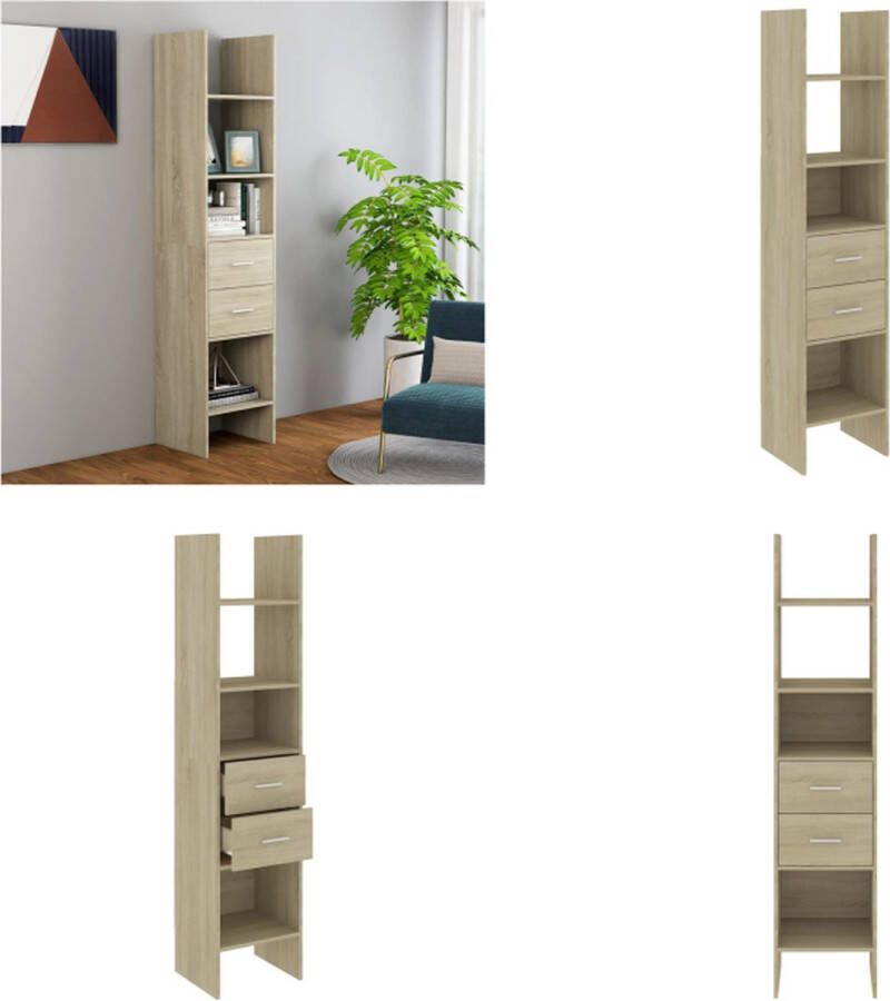 VidaXL -Boekenkast-40x35x180-cm-bewerkt-hout-sonoma-eikenkleurig