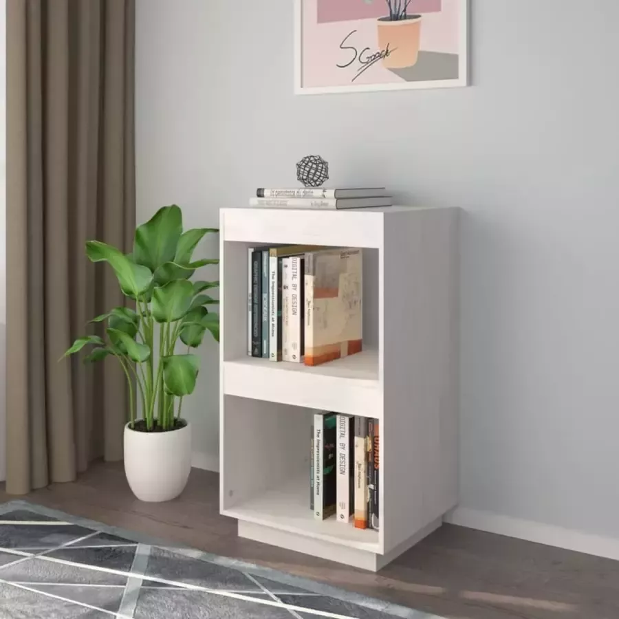 VidaXL Boekenkast 40x35x71 cm massief grenen wit