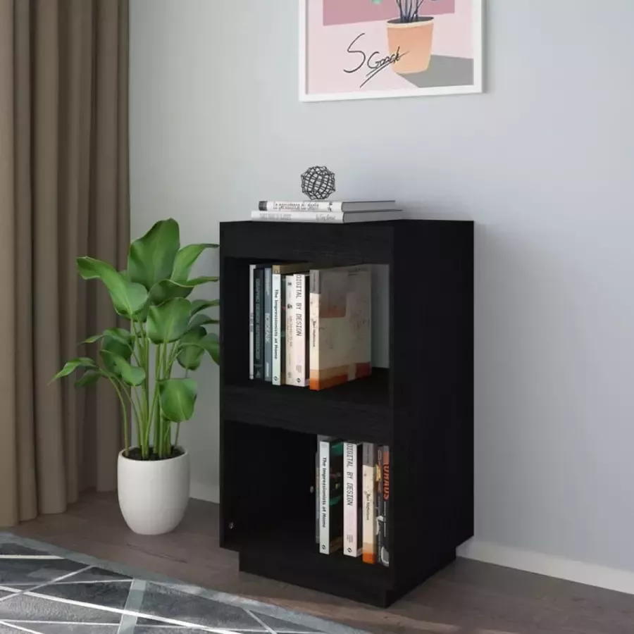 VidaXL Boekenkast 40x35x71 cm massief grenen zwart