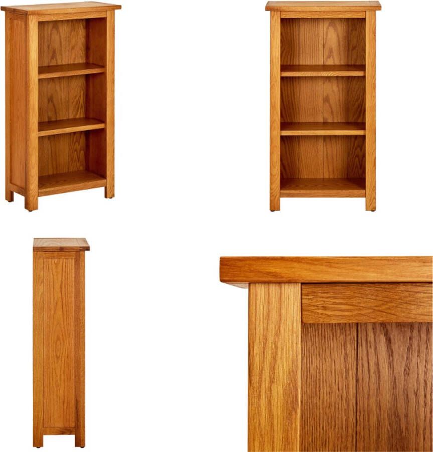 vidaXL Boekenkast 45x22-5x82 cm massief eikenhout Boekenkast Boekenkasten Boekenplank Boekenplanken