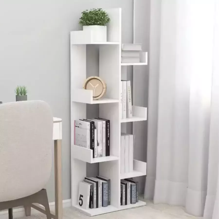 vidaXL Boekenkast 48x25 5x140 cm spaanplaat wit