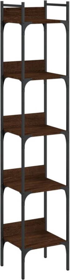 VidaXL -Boekenkast-5-laags-35x30x174-cm-bewerkt-hout-bruineikenkleurig - Foto 3