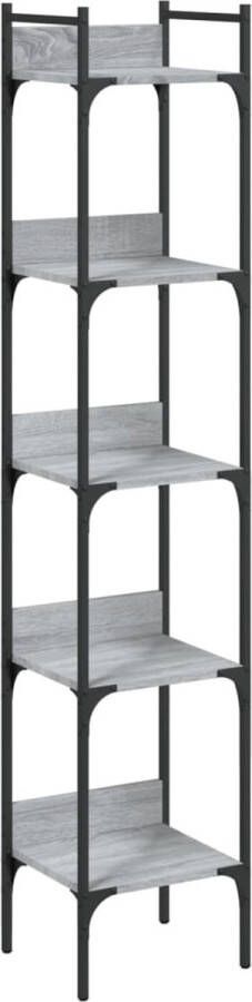 VidaXL -Boekenkast-5-laags-35x30x174-cm-bewerkt-hout-grijs-sonoma-eiken - Foto 3