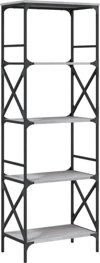 VidaXL -Boekenkast-5-laags-59x35x171-cm-bewerkt-hout-grijs-sonoma-eiken - Foto 4