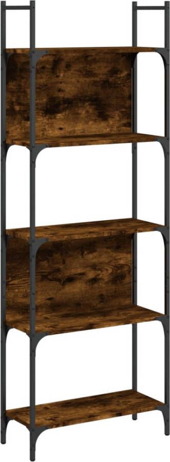 VidaXL -Boekenkast-5-laags-60 5x24x166 5-cm-bewerkt-hout-gerookt-eiken - Foto 3