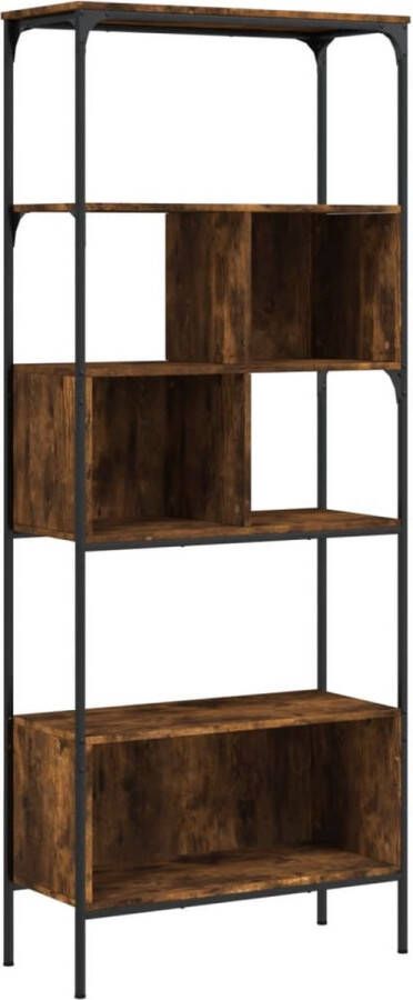 VidaXL -Boekenkast-5-laags-76x33x188 5-cm-bewerkt-hout-gerookt-eiken - Foto 3