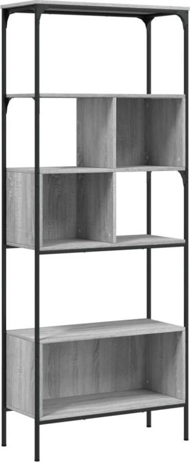 VidaXL -Boekenkast-5-laags-76x33x188 5-cm-bewerkt-hout-grijs-sonoma - Foto 3