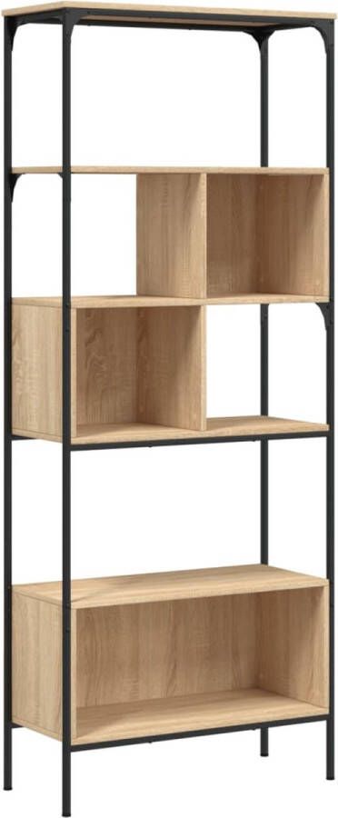 VidaXL -Boekenkast-5-laags-76x33x188 5-cm-bewerkt-hout-sonoma-eiken - Foto 3