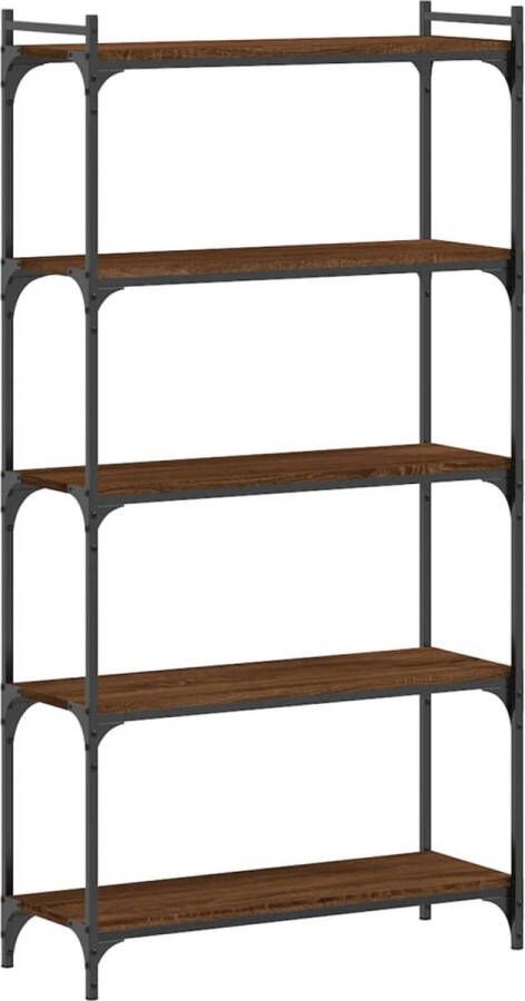 VidaXL -Boekenkast-5-laags-80x30x154-cm-bewerkt-hout-bruineikenkleurig - Foto 3