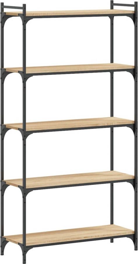 VidaXL -Boekenkast-5-laags-80x30x154-cm-bewerkt-hout-sonoma-eikenkleur - Foto 3