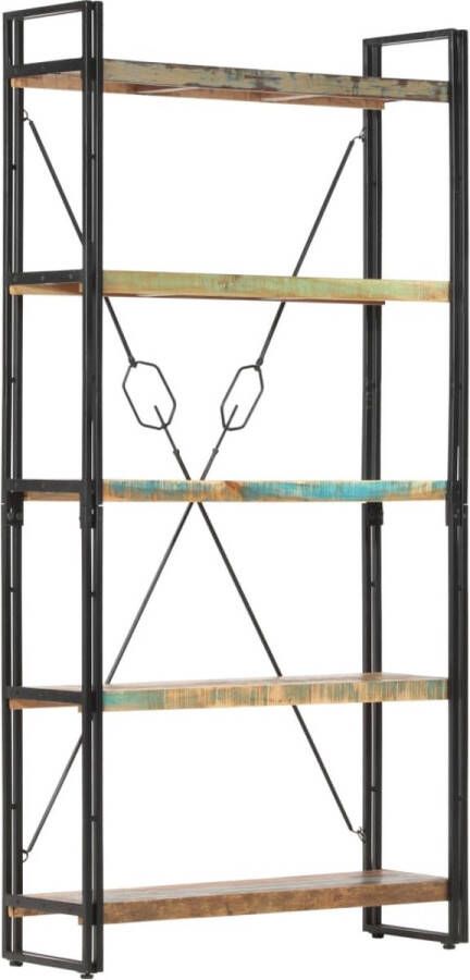 VidaXL Boekenkast 5-laags 90x30x180 cm massief hergebruikt hout