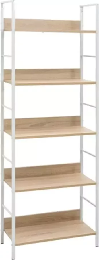 VidaXL -Boekenkast-5-schappen-60x27 6x158 5-cm-bewerkt-hout-eikenkleur - Foto 2