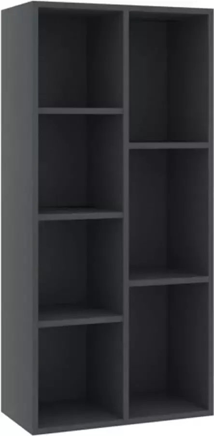 VidaXL -Boekenkast-50x25x106-cm-bewerkt-hout-grijs - Foto 2