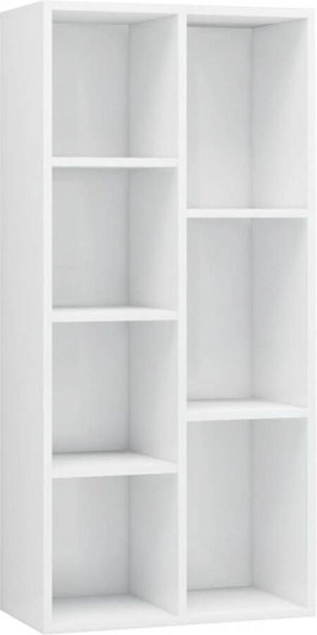 VidaXL -Boekenkast-50x25x106-cm-bewerkt-hout-hoogglans-wit - Foto 3