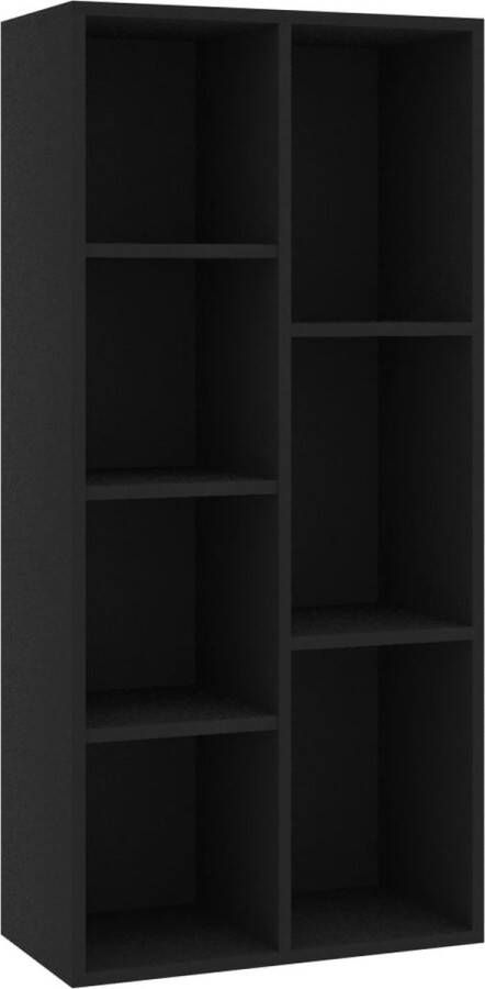 VidaXL Prolenta Premium Boekenkast 50x25x106 cm bewerkt hout zwart - Foto 2