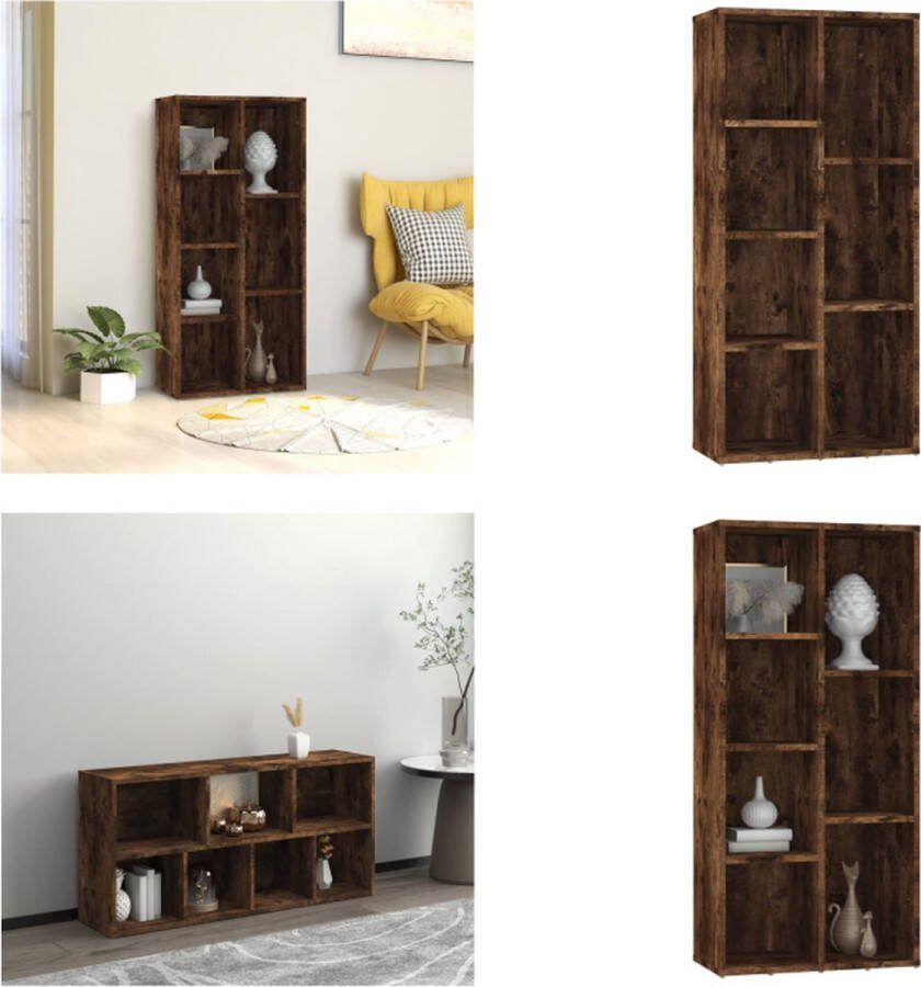 VidaXL -Boekenkast-50x25x106-cm-gerookt-eikenkleurig - Foto 4