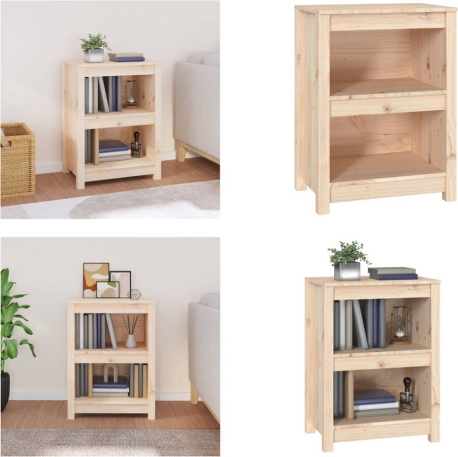 VidaXL Boekenkast 50x35x68 cm massief grenenhout Boekenkast Kast Boekenplank Opbergruimte