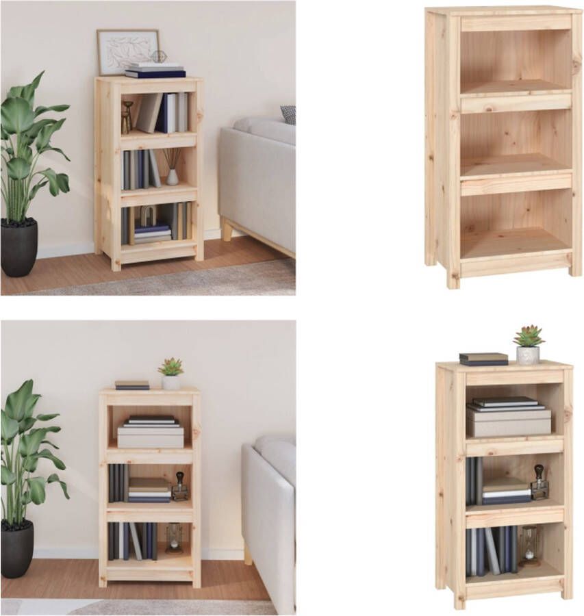 VidaXL Boekenkast 50x35x97 cm massief grenenhout Boekenkast Kast Boekenplank Opbergruimte
