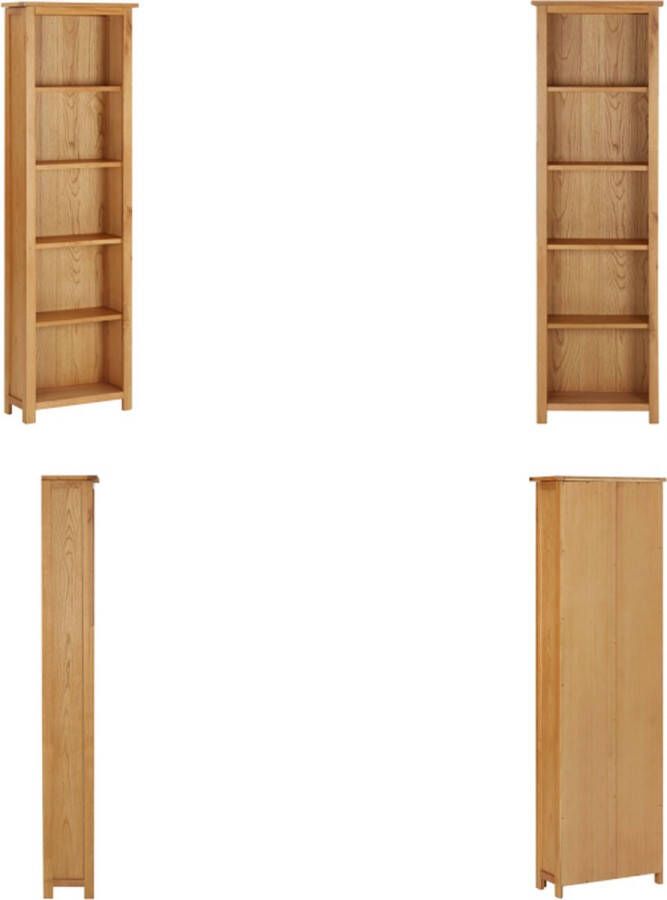 VidaXL Boekenkast 52x22-5x170 cm massief eikenhout Boekenkast Boekenkasten Boekenplank Boekenplanken