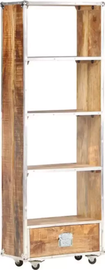 VidaXL -Boekenkast-56x28x163-cm-massief-ruw-mangohout - Foto 2