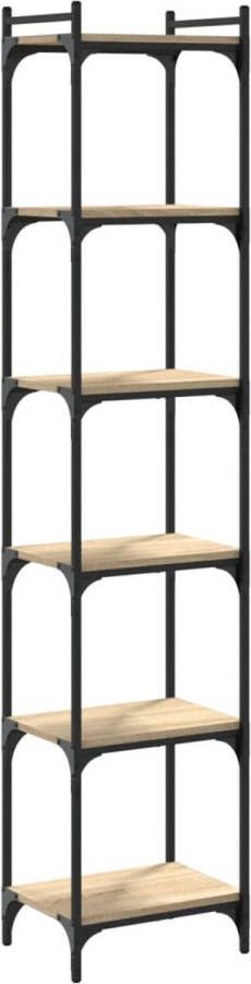 VidaXL -Boekenkast-6-laags-40-x-30-x-188-cm-bewerkt-hout-sonoma-eiken - Foto 3