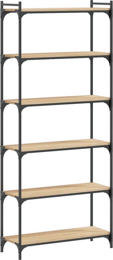 VidaXL -Boekenkast-6-laags-80x30x188-cm-bewerkt-hout-sonoma-eiken - Foto 3
