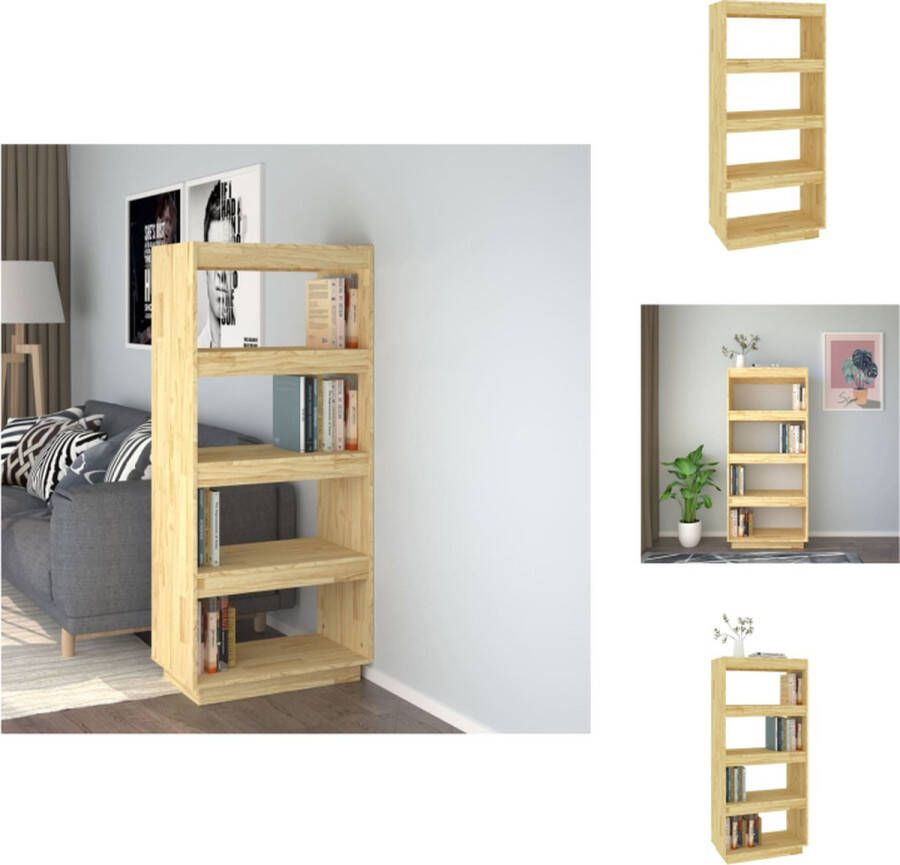 VidaXL Boekenkast Boekenkasten Houten Boekenkast Kamerscherm Boekenkast kamerscherm 60x35x135 cm massief grenenhout