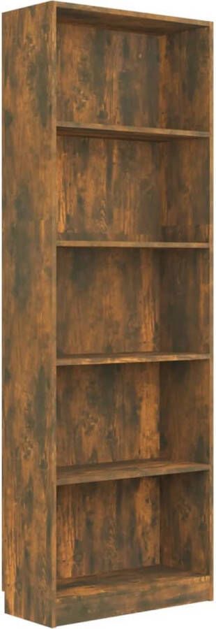 VidaXL -Boekenkast-60x24x175-cm-bewerkt-hout-gerookt-eikenkleurig - Foto 1