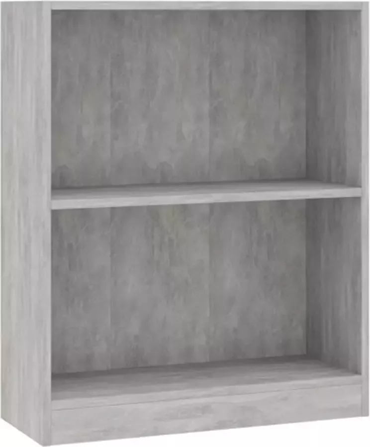 VidaXL -Boekenkast-60x24x74 5-cm-bewerkt-hout-betongrijs - Foto 2