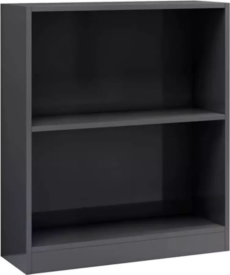 VidaXL -Boekenkast-60x24x74 5-cm-bewerkt-hout-hoogglans-grijs - Foto 3