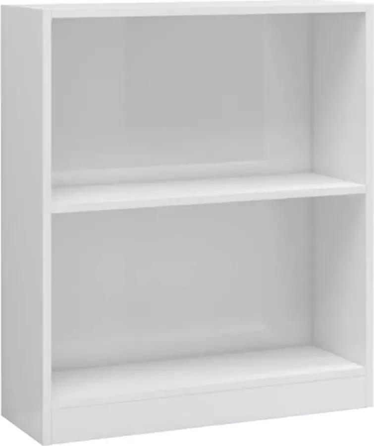 VidaXL -Boekenkast-60x24x74 5-cm-bewerkt-hout-hoogglans-wit - Foto 2