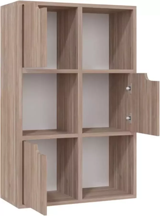 VidaXL -Boekenkast-60x27 5x88-cm-spaanplaat-grijs-sonoma-eiken - Foto 2