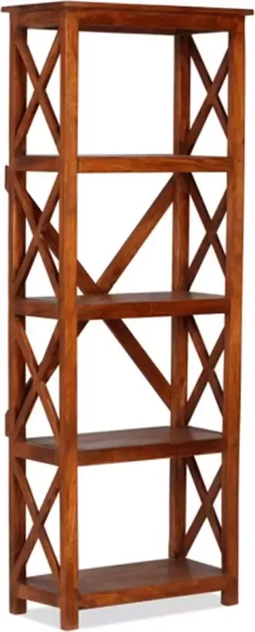 VidaXL Boekenkast 60x30x160 cm acaciahout met sheesham afwerking - Foto 2