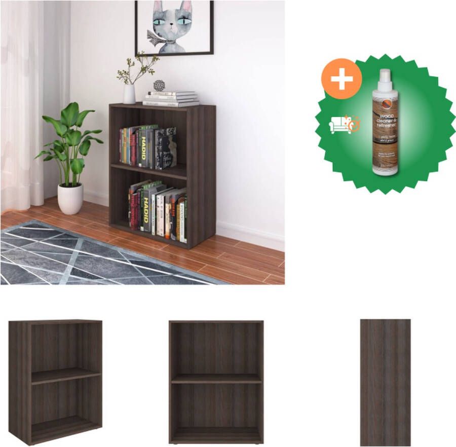 VidaXL Boekenkast 60x31x78 cm Grijs Sonoma Eiken 1 Verstelbaar Schap Kast Inclusief Houtreiniger en verfrisser