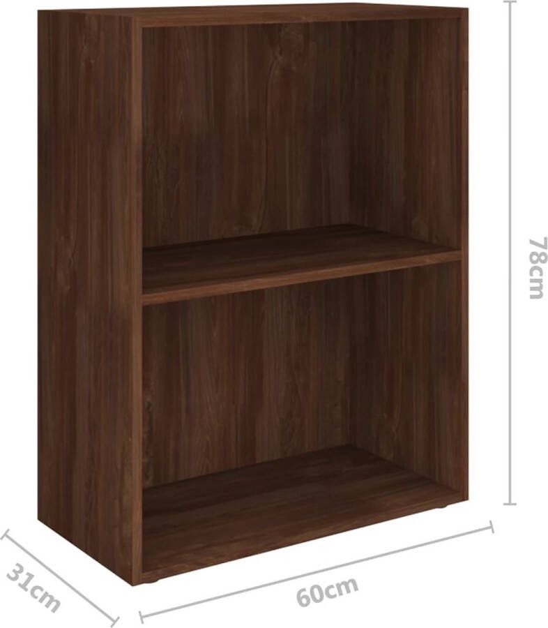 VidaXL -Boekenkast-60x31x78-cm-spaanplaat-bruin-eikenkleurig - Foto 2