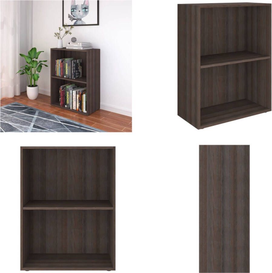 VidaXL Boekenkast 60x31x78 cm spaanplaat grijs sonoma eikenkleurig Boekenplank Boekenplanken Staande Boekenkast