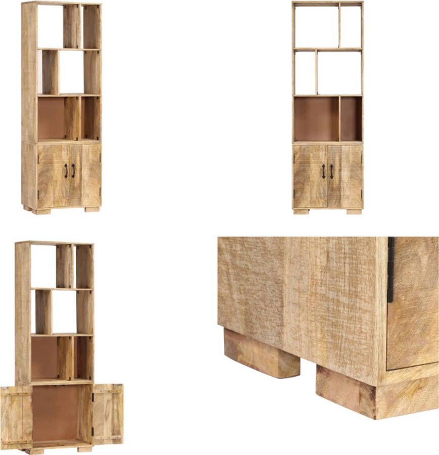 VidaXL Boekenkast 60x35x180 cm massief mangohout Boekenkast Boekenkasten Boekenplank Boekenplanken