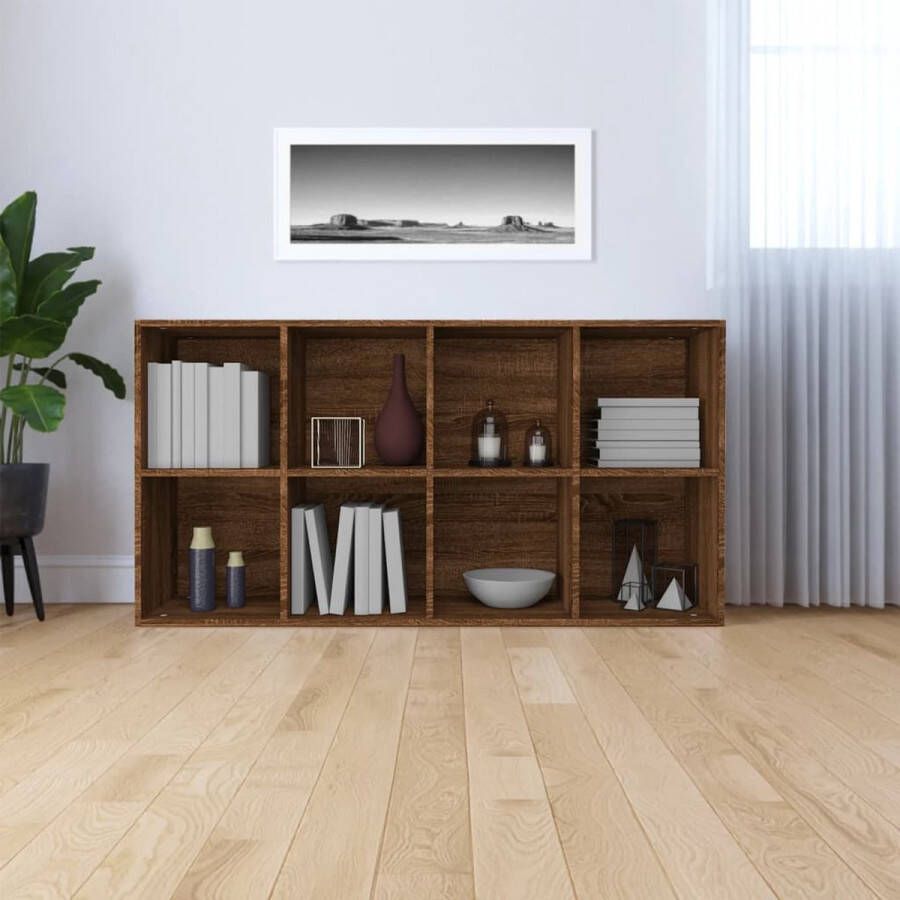 VidaXL -Boekenkast-66x30x130-cm-bewerkt-hout-bruineikenkleurig - Foto 2