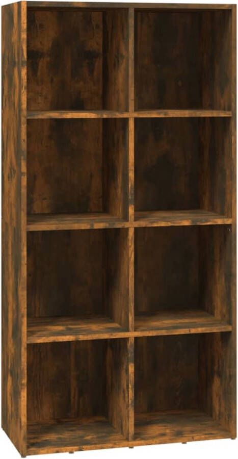 VidaXL -Boekenkast-66x30x130-cm-bewerkt-hout-gerookt-eikenkleurig - Foto 4