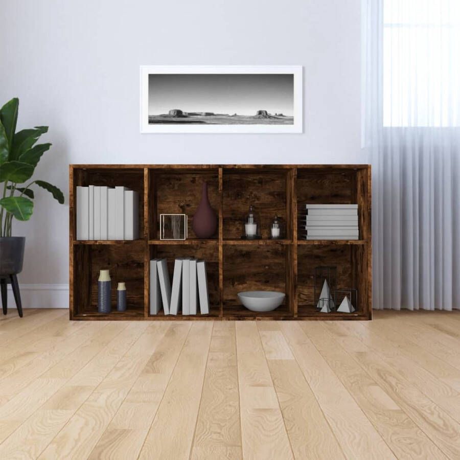 VidaXL -Boekenkast-66x30x130-cm-bewerkt-hout-gerookt-eikenkleurig