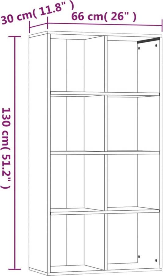 VidaXL -Boekenkast-66x30x130-cm-bewerkt-hout-sonoma-grijs - Foto 3