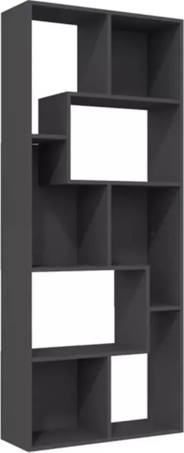 VidaXL -Boekenkast-67x24x161-cm-bewerkt-hout-grijs - Foto 4