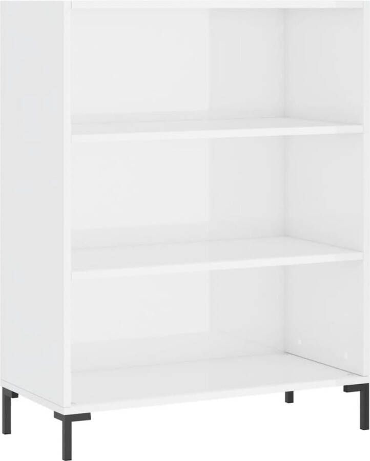 VidaXL -Boekenkast-69 5x32 5x90-cm-bewerkt-hout-hoogglans-wit - Foto 2