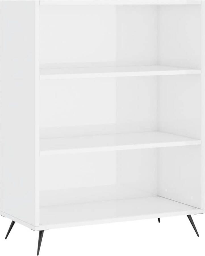 VidaXL -Boekenkast-69 5x32 5x90-cm-bewerkt-hout-hoogglans-wit