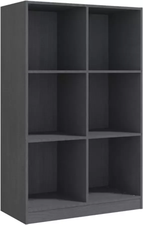 VidaXL -Boekenkast-70x33x110-cm-massief-grenenhout-grijs - Foto 3