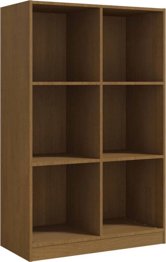 VidaXL -Boekenkast-70x33x110-cm-massief-grenenhout-honingbruin - Foto 2