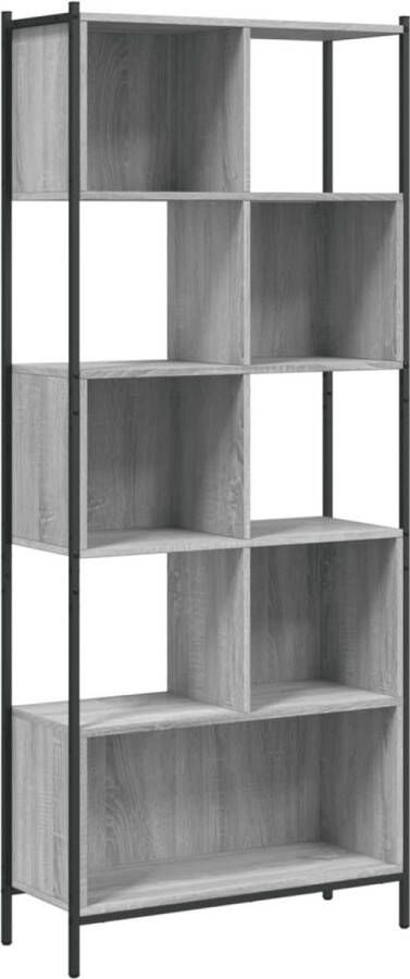 VidaXL -Boekenkast-72x28x172-cm-bewerkt-hout-grijs-sonoma-eikenkleurig - Foto 3