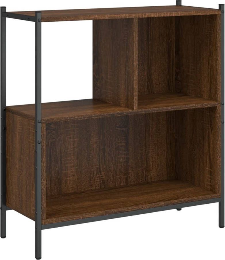 VidaXL -Boekenkast-72x28x77 5-cm-bewerkt-hout-bruineikenkleurig - Foto 3
